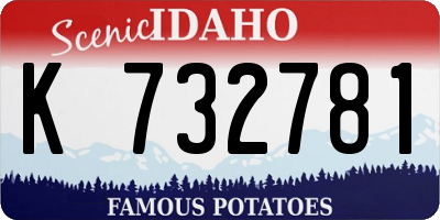 ID license plate K732781