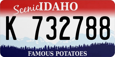 ID license plate K732788
