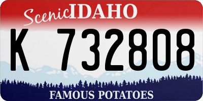 ID license plate K732808