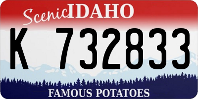 ID license plate K732833