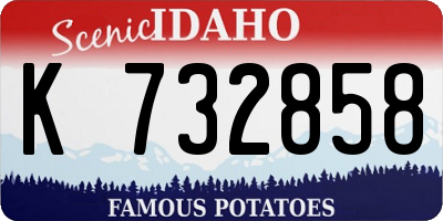 ID license plate K732858