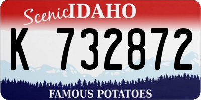 ID license plate K732872