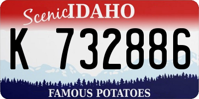 ID license plate K732886