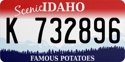 ID license plate K732896