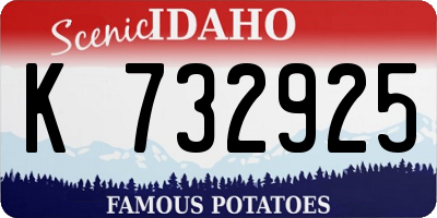 ID license plate K732925