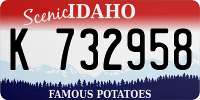 ID license plate K732958