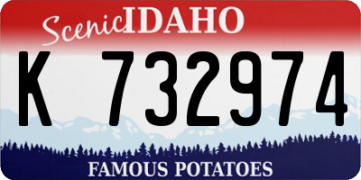 ID license plate K732974
