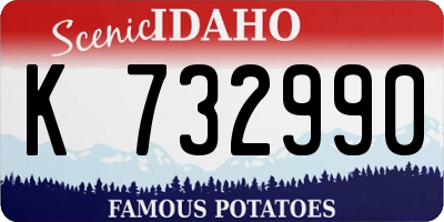 ID license plate K732990
