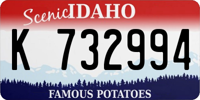 ID license plate K732994