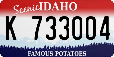 ID license plate K733004