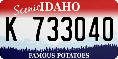 ID license plate K733040