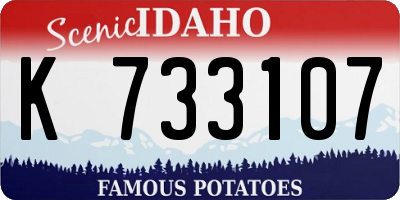 ID license plate K733107