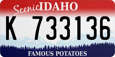 ID license plate K733136