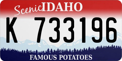 ID license plate K733196