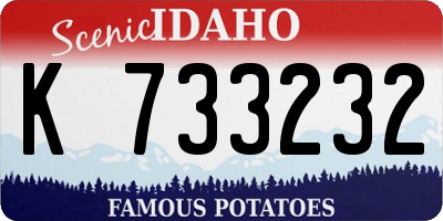 ID license plate K733232