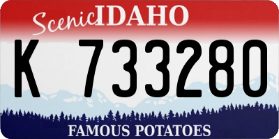 ID license plate K733280