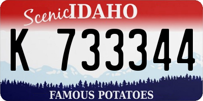 ID license plate K733344