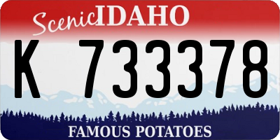 ID license plate K733378