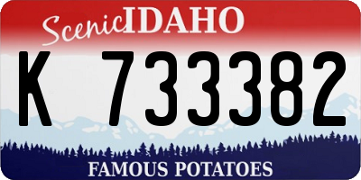 ID license plate K733382