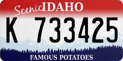 ID license plate K733425