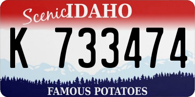 ID license plate K733474