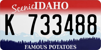 ID license plate K733488