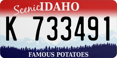 ID license plate K733491