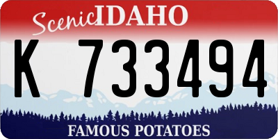 ID license plate K733494