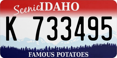ID license plate K733495
