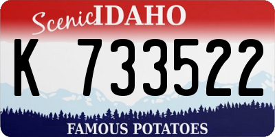 ID license plate K733522