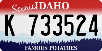 ID license plate K733524