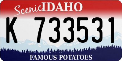 ID license plate K733531