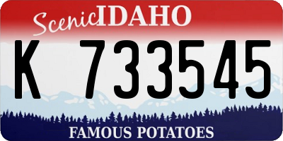 ID license plate K733545