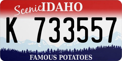 ID license plate K733557