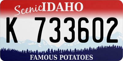 ID license plate K733602