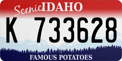 ID license plate K733628