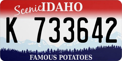 ID license plate K733642