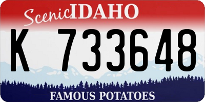 ID license plate K733648