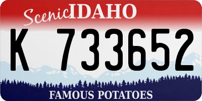 ID license plate K733652