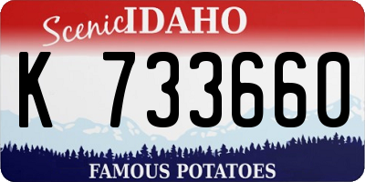 ID license plate K733660