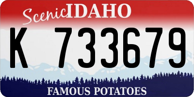 ID license plate K733679
