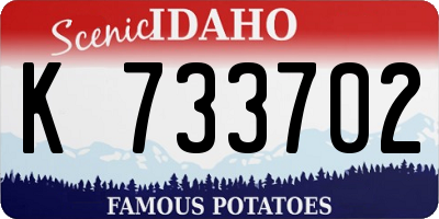 ID license plate K733702