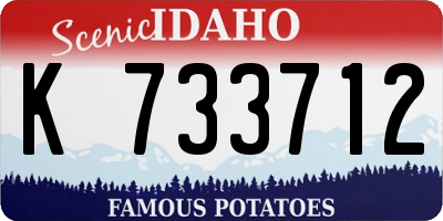 ID license plate K733712