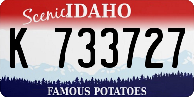 ID license plate K733727