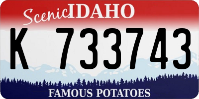ID license plate K733743