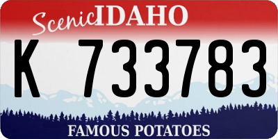 ID license plate K733783