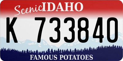 ID license plate K733840