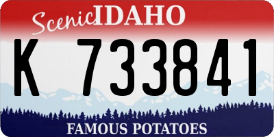 ID license plate K733841