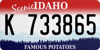 ID license plate K733865