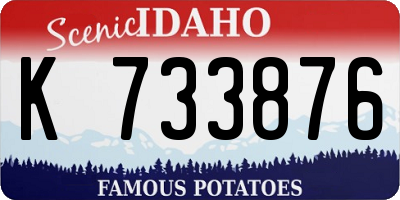 ID license plate K733876